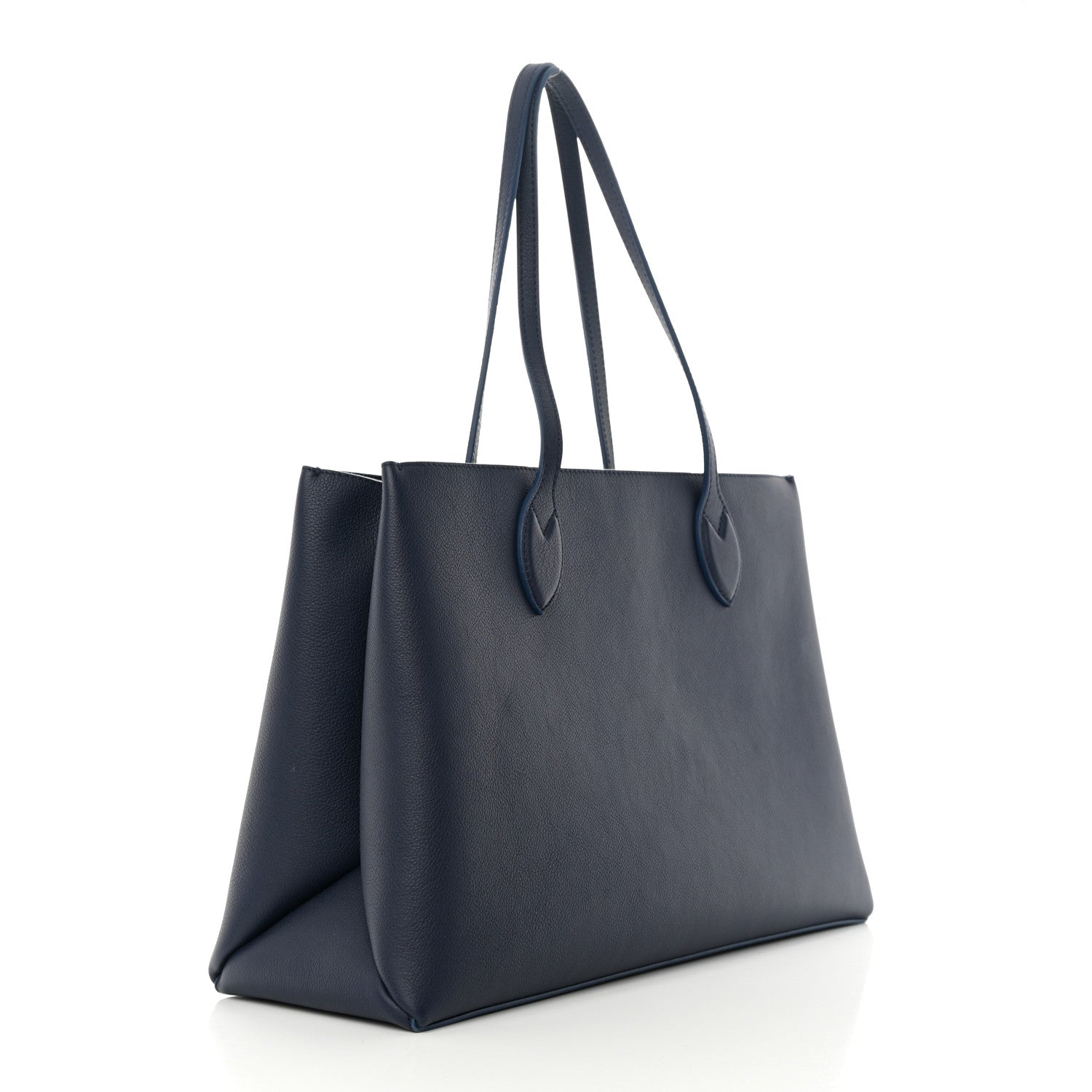 Louis Vuitton Grained Calfskin Lockme Shopper Navy 3 of 11