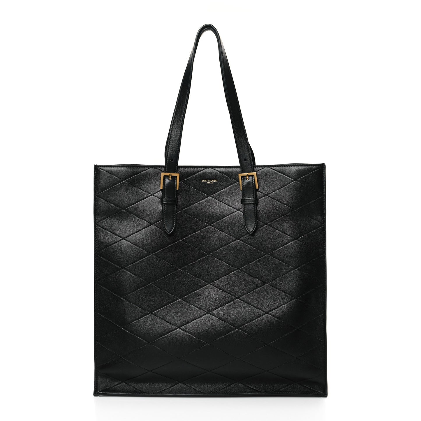 Lambskin Quilted Sade Puffer Tote Black