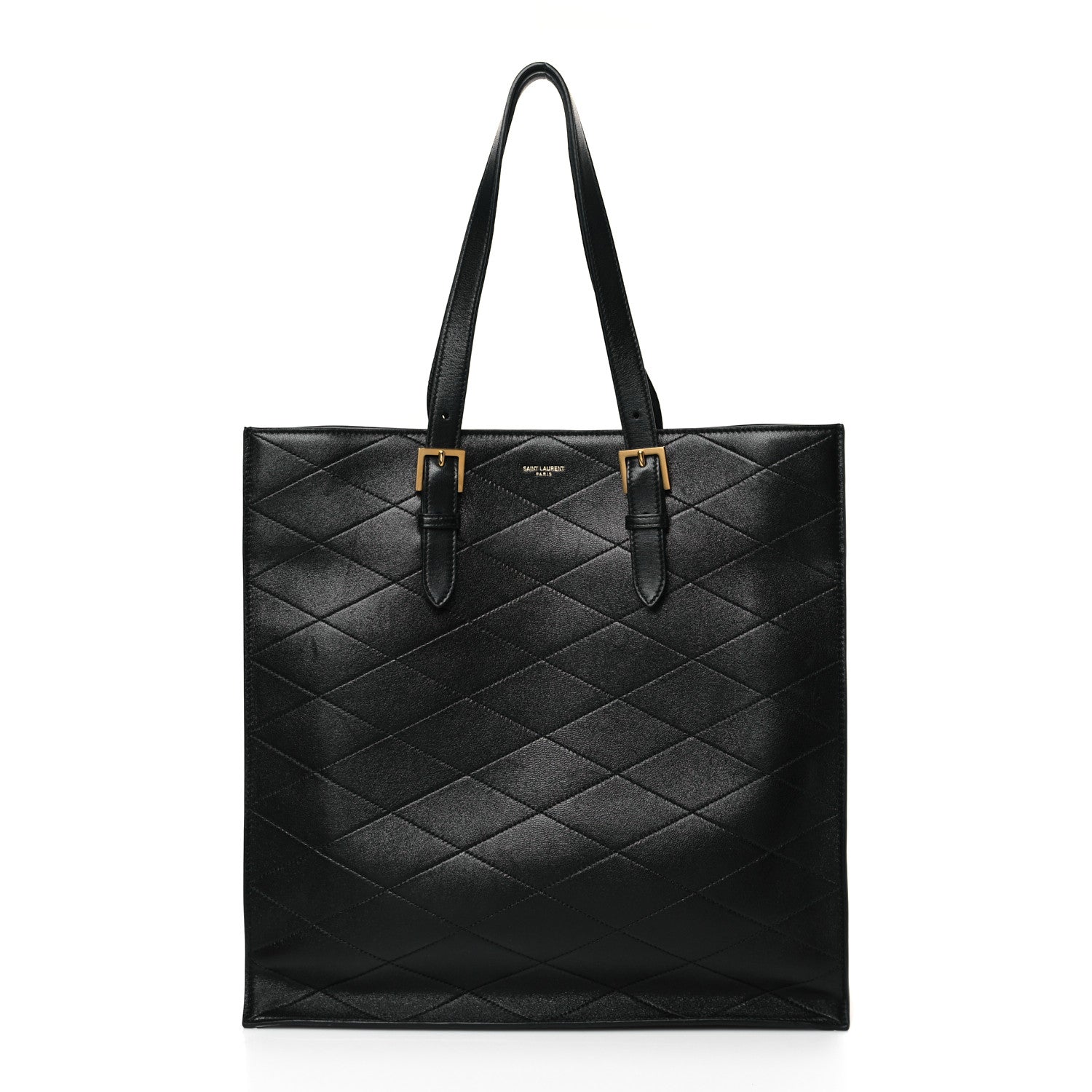 Saint Laurent Lambskin Quilted Sade Puffer Tote Black 1 of 9