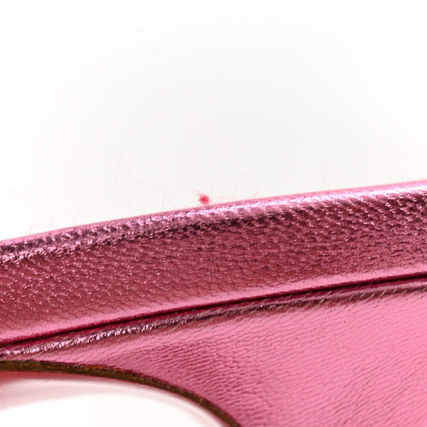 Metallic Calfskin Simply Me 70 Slide Sandals 41 Pink
