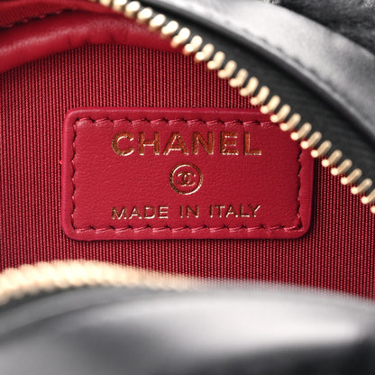 Chanel Shearling Sheepskin Chanel 19 Round Clutch With Chain Black 6 of 10