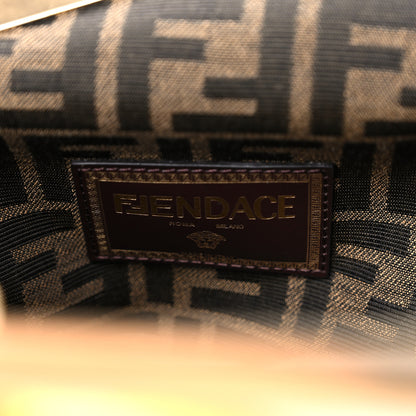 Fendi X VERSACE Silk Calfskin Fendace FF Baroque Print Medium Fendi First White Gold 6 of 8
