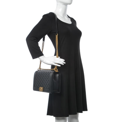 Chanel Caviar Quilted New Medium Boy Flap Black 2 of 9