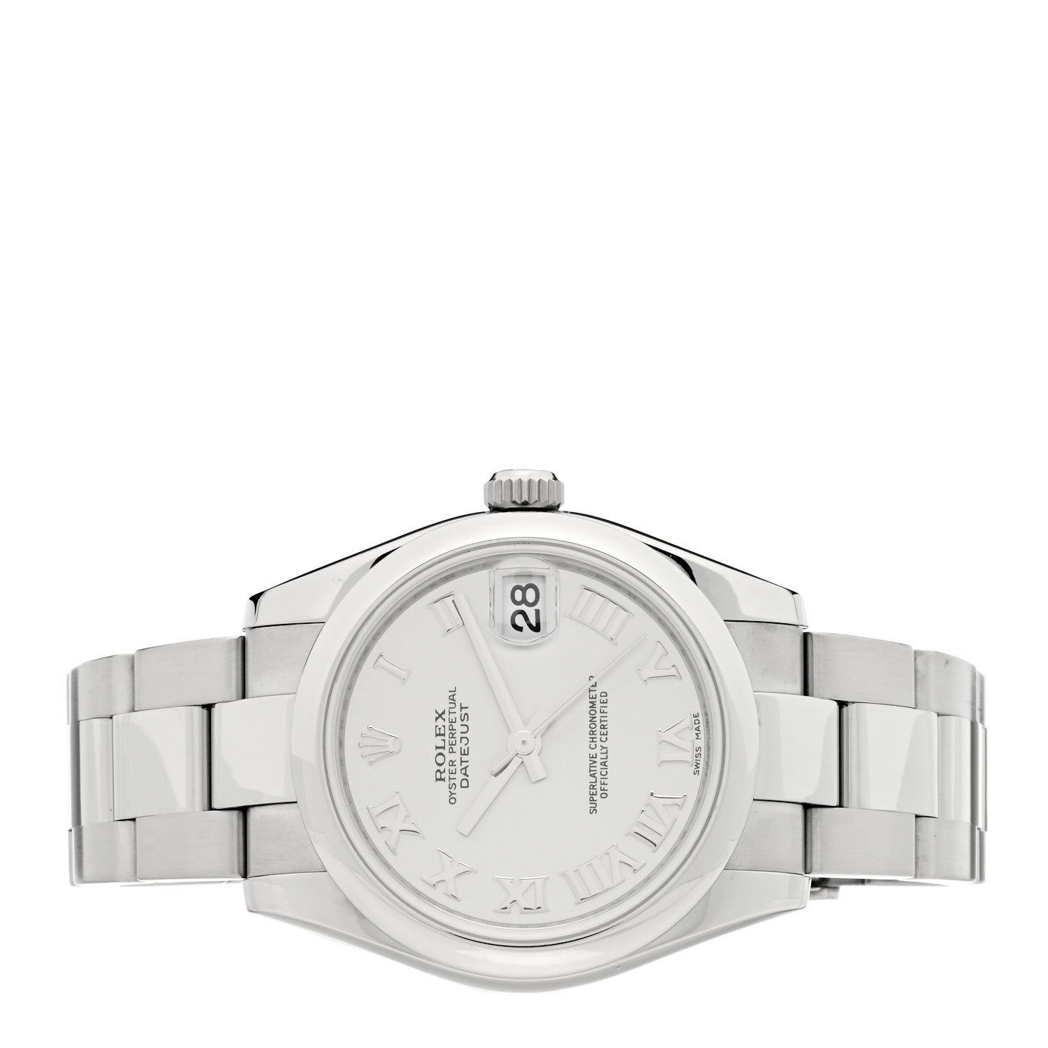 Rolex Stainless Steel 31mm Oyster Perpetual Datejust Watch Silver Roman 178240 2 of 4