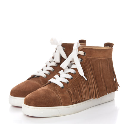 Christian Louboutin Suede Womens Coachelita Crosta Flat Sneakers 38.5 Indiana 3 of 12