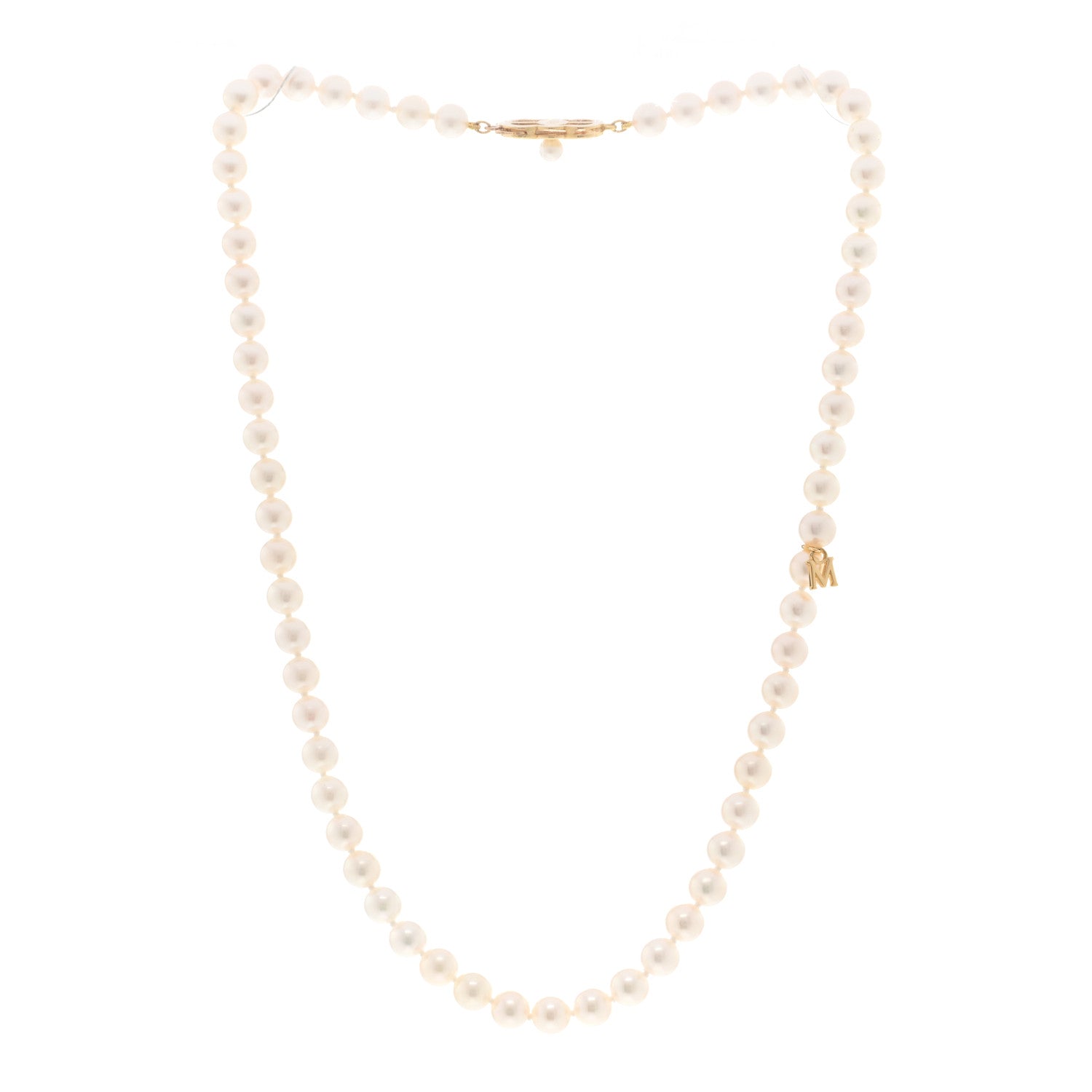 Mikimoto 18K Yellow Gold Akoya Pearl 5.5-6mm Strand Necklace 3 of 6