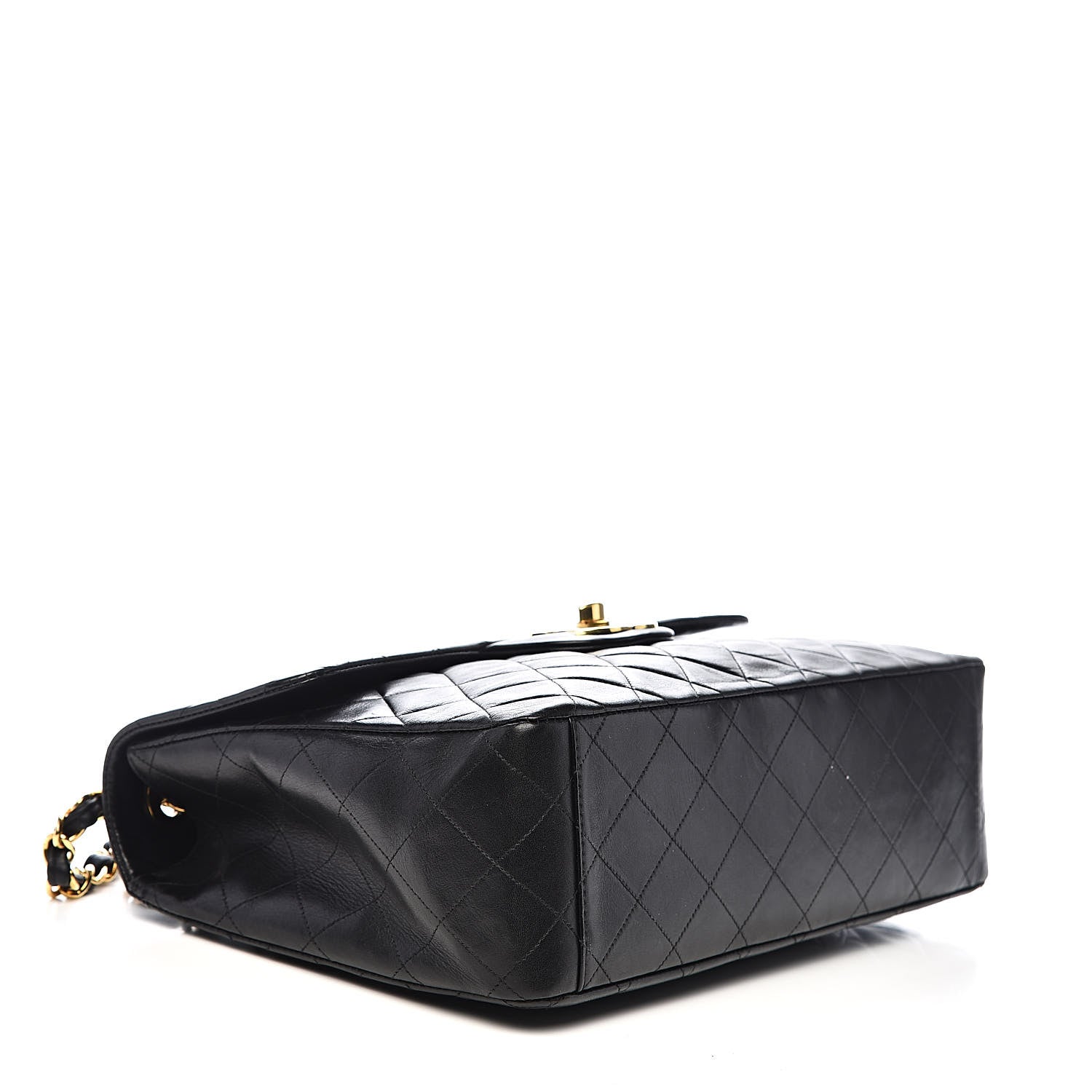 Chanel Lambskin Quilted XL Jumbo Single Flap Black 4 of 13