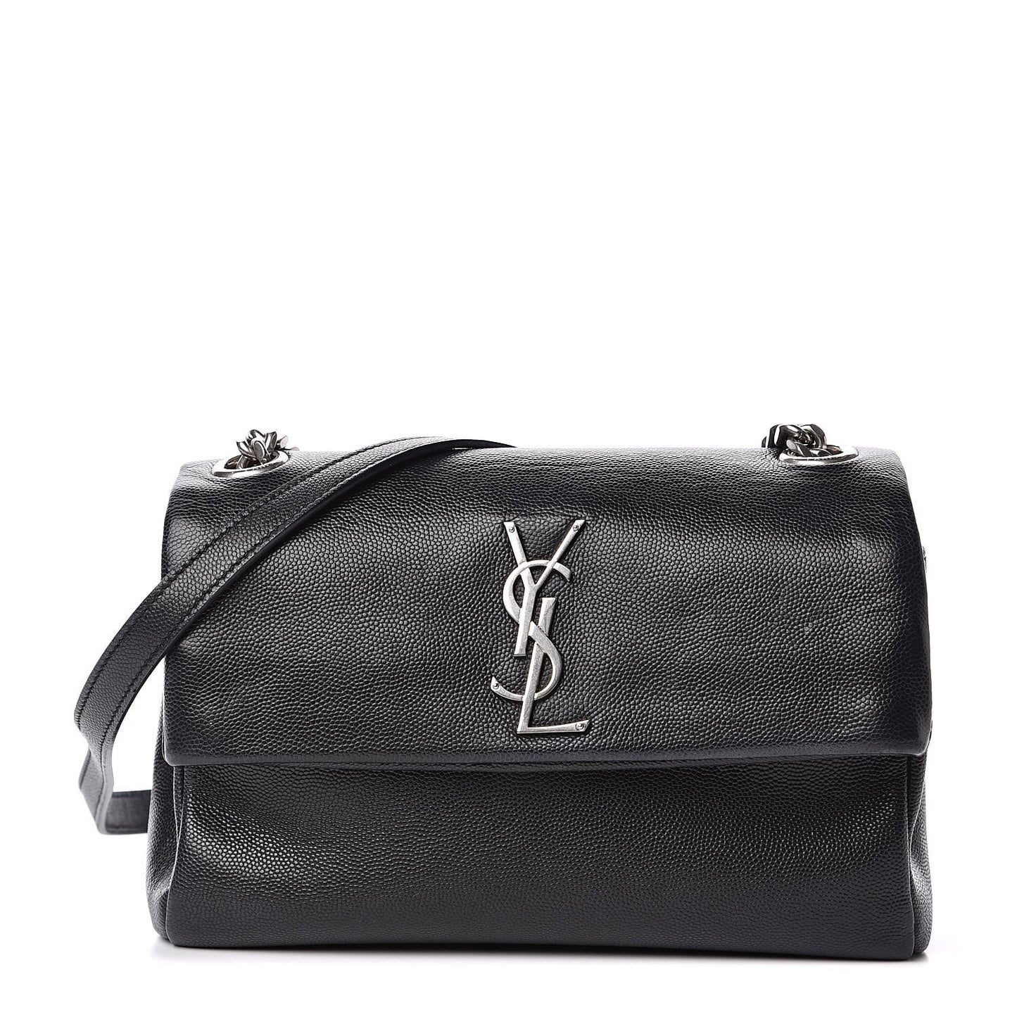 Grain De Poudre Small West Hollywood Monogram Fold-Over Bag Black