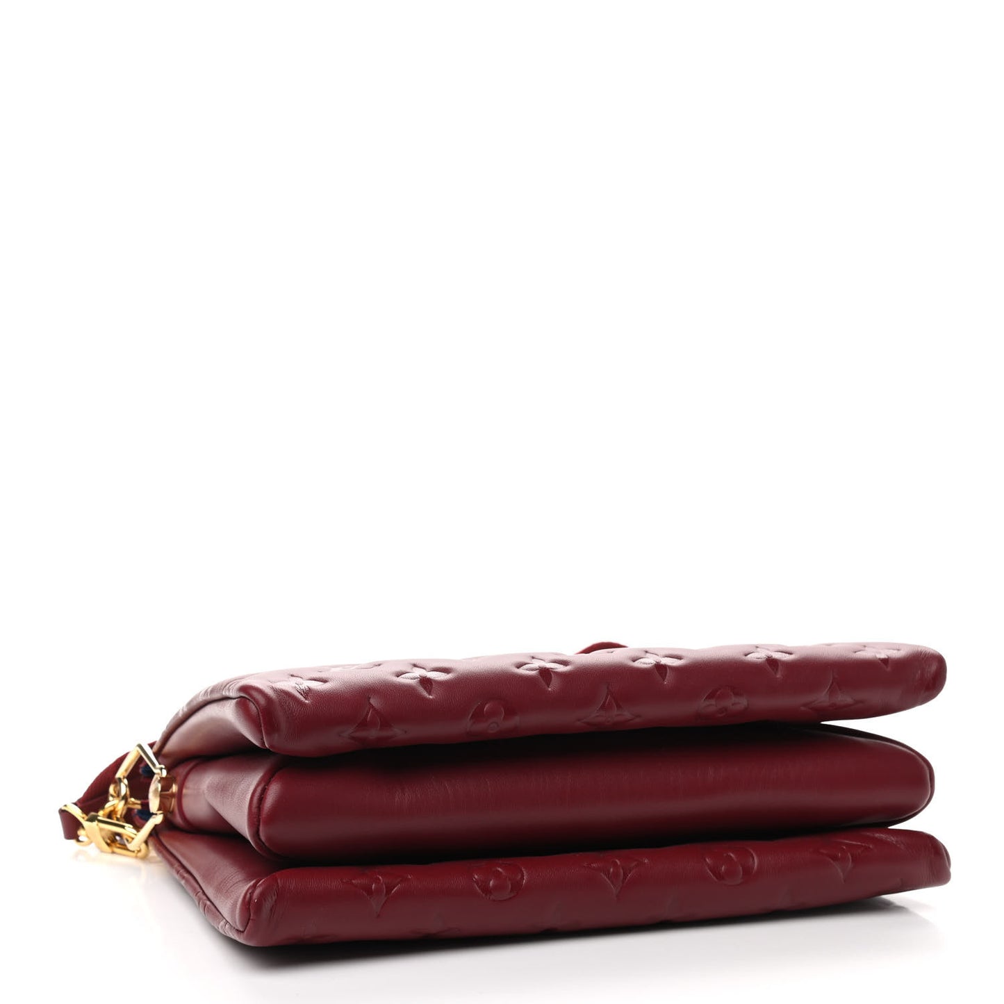 Lambskin Embossed Monogram Coussin PM Wine