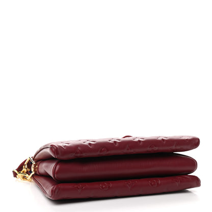 Louis Vuitton Lambskin Embossed Monogram Coussin PM Wine 4 of 8