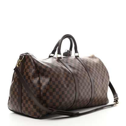 Louis Vuitton Damier Ebene Keepall Bandouliere 55 3 of 14