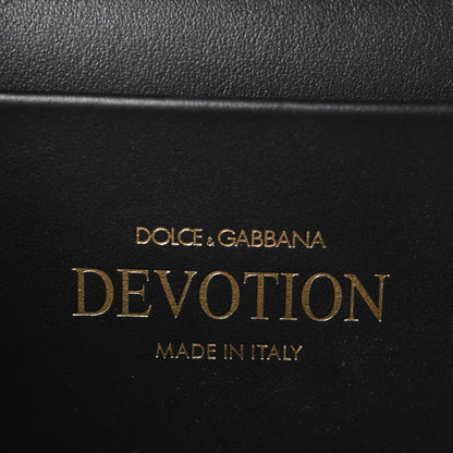 Dolce & Gabbana Smooth Calfskin Small Devotion Envelope Top Handle Bag Black 6 of 9