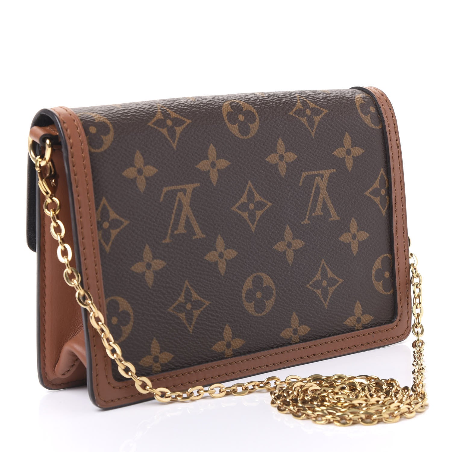 Louis Vuitton Reverse Monogram Dauphine Chain Wallet 2 of 9