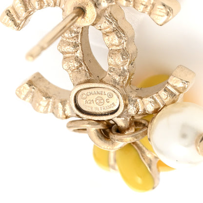 Chanel Crystal CC Drop Earrings 4 of 5