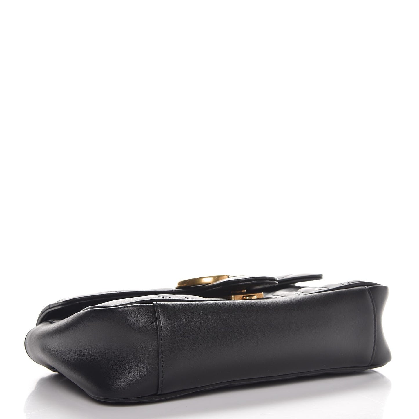 Calfskin Matelasse Mini GG Marmont Shoulder Bag Black
