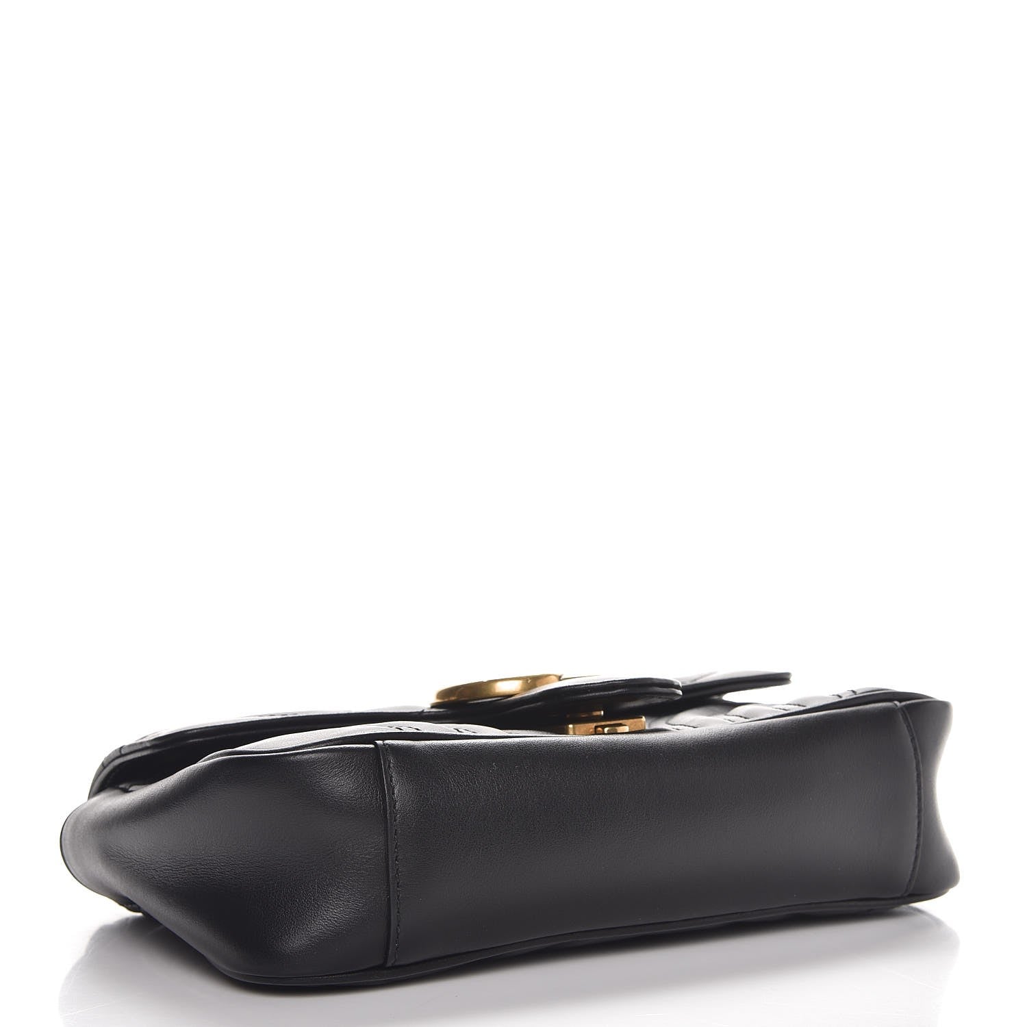 Gucci Calfskin Matelasse Mini GG Marmont Shoulder Bag Black 4 of 8