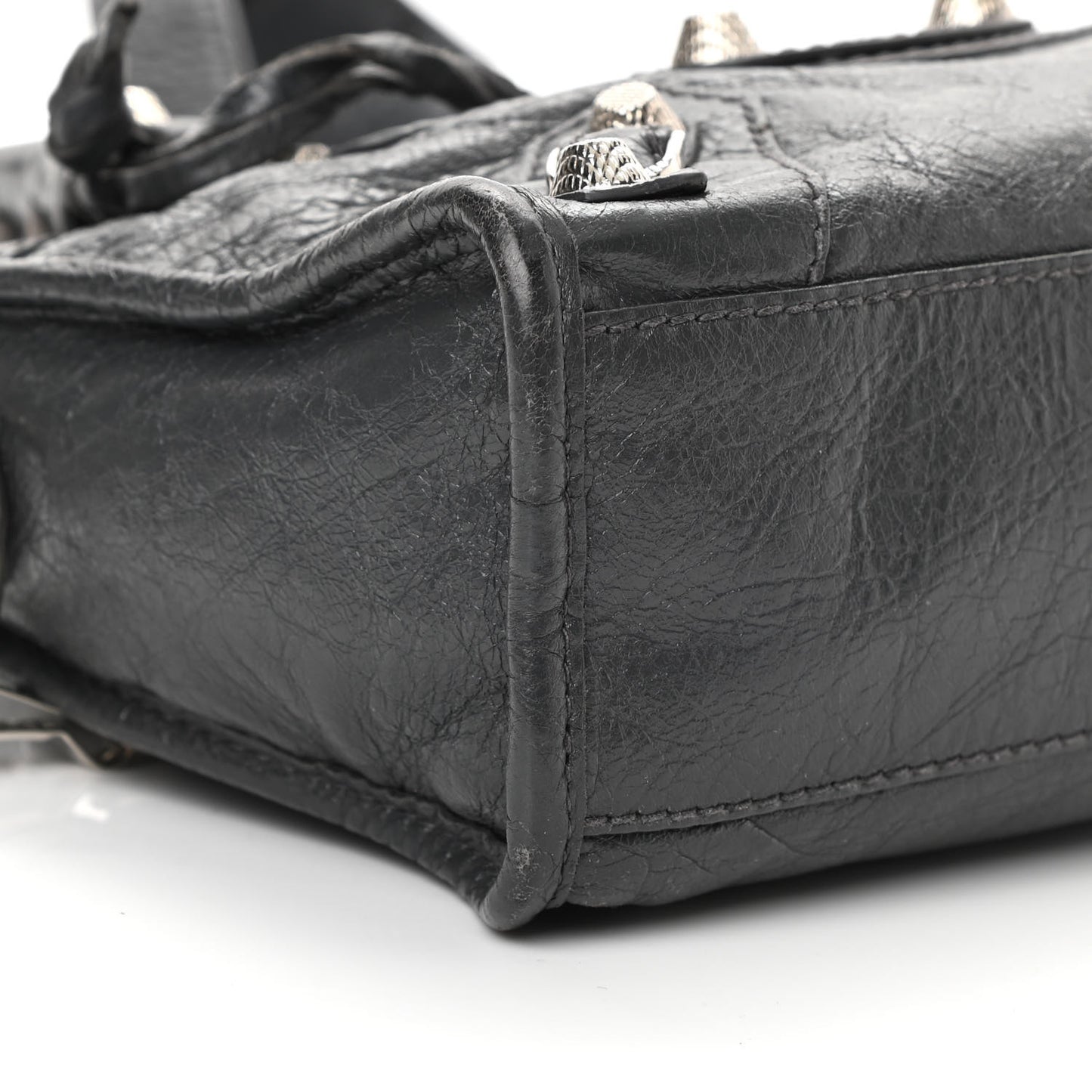 Agneau Giant 12 Silver Hardware Mini City Gris Fossile