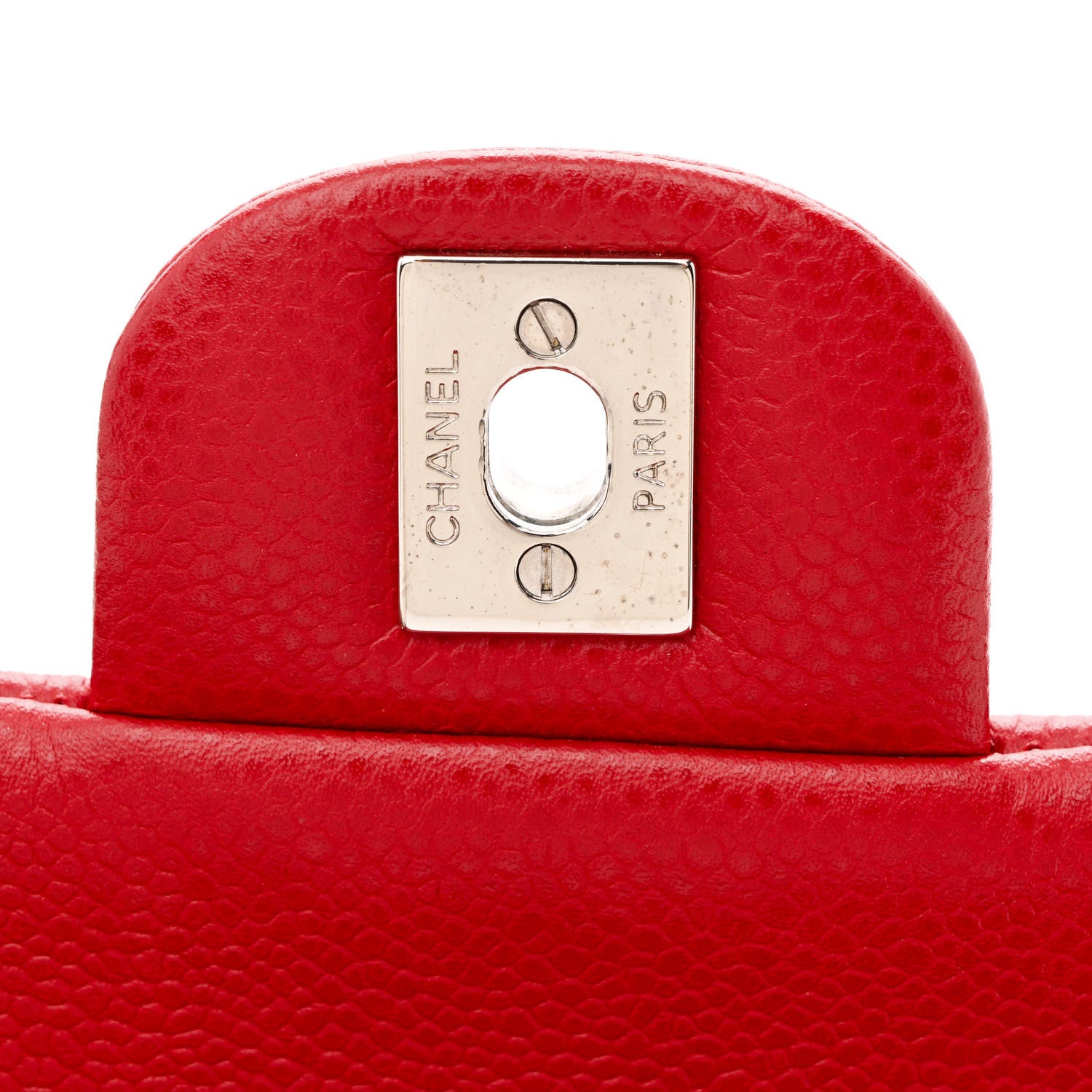 Chanel Caviar Quilted Clutch With Chain Flap Red 11 of 11
