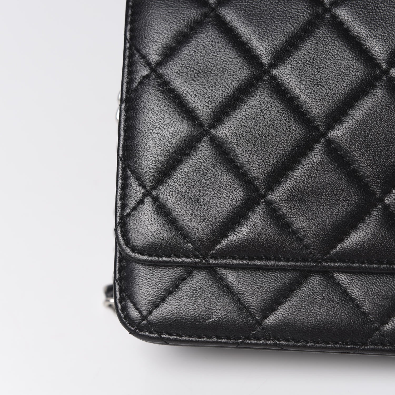 Chanel Lambskin Quilted Wallet On Chain WOC Black 16 of 17