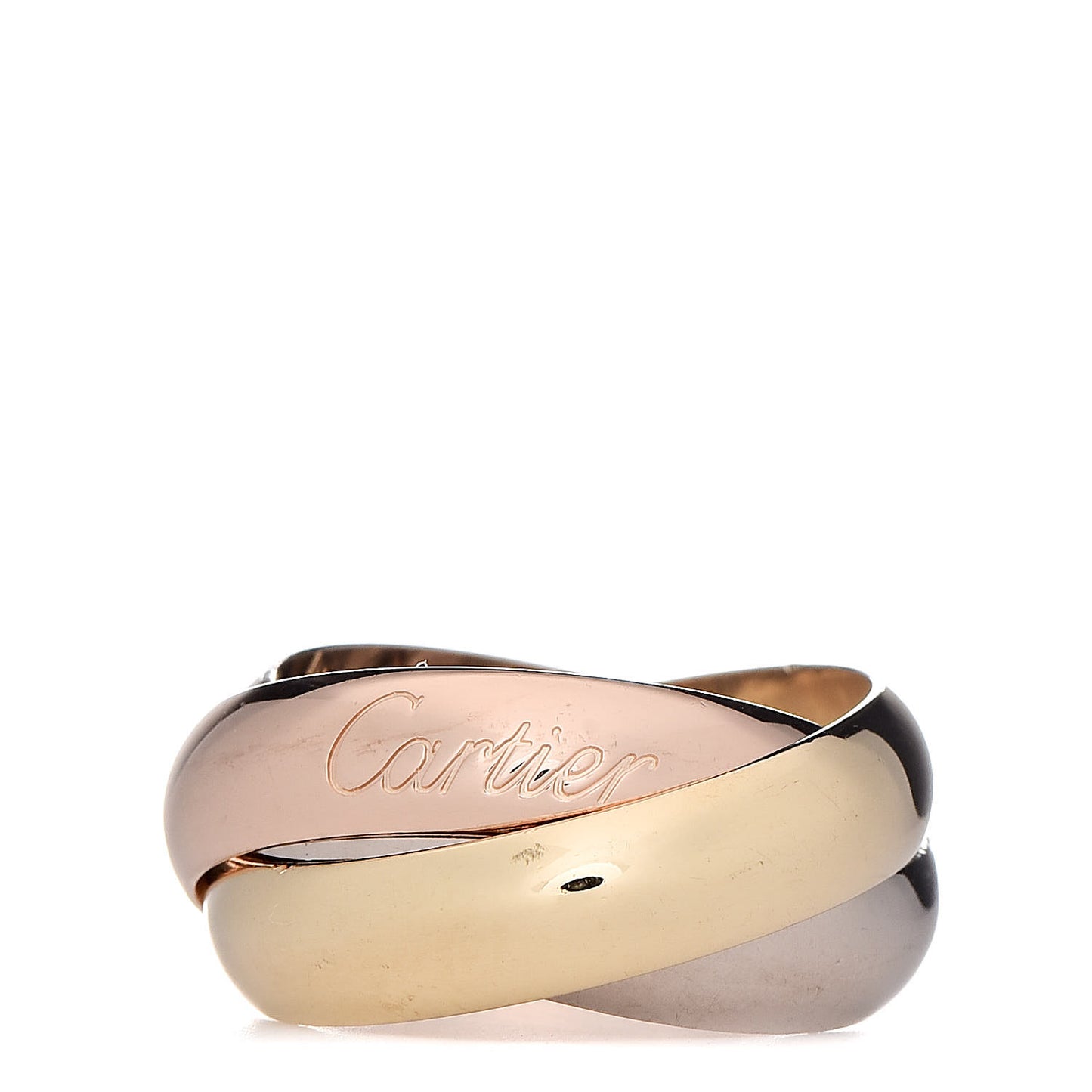 18K Pink Yellow White Gold Large Trinity Ring 55 7.25