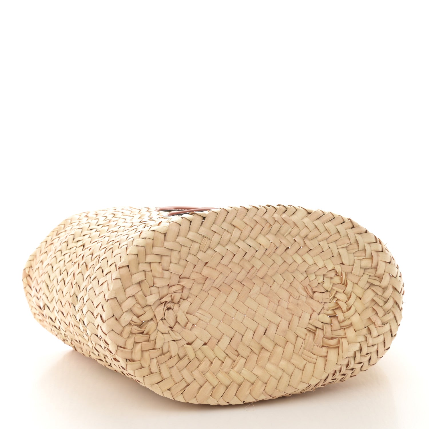Celine Raffia Calfskin Triomphe Teen Panier Tan 4 of 13