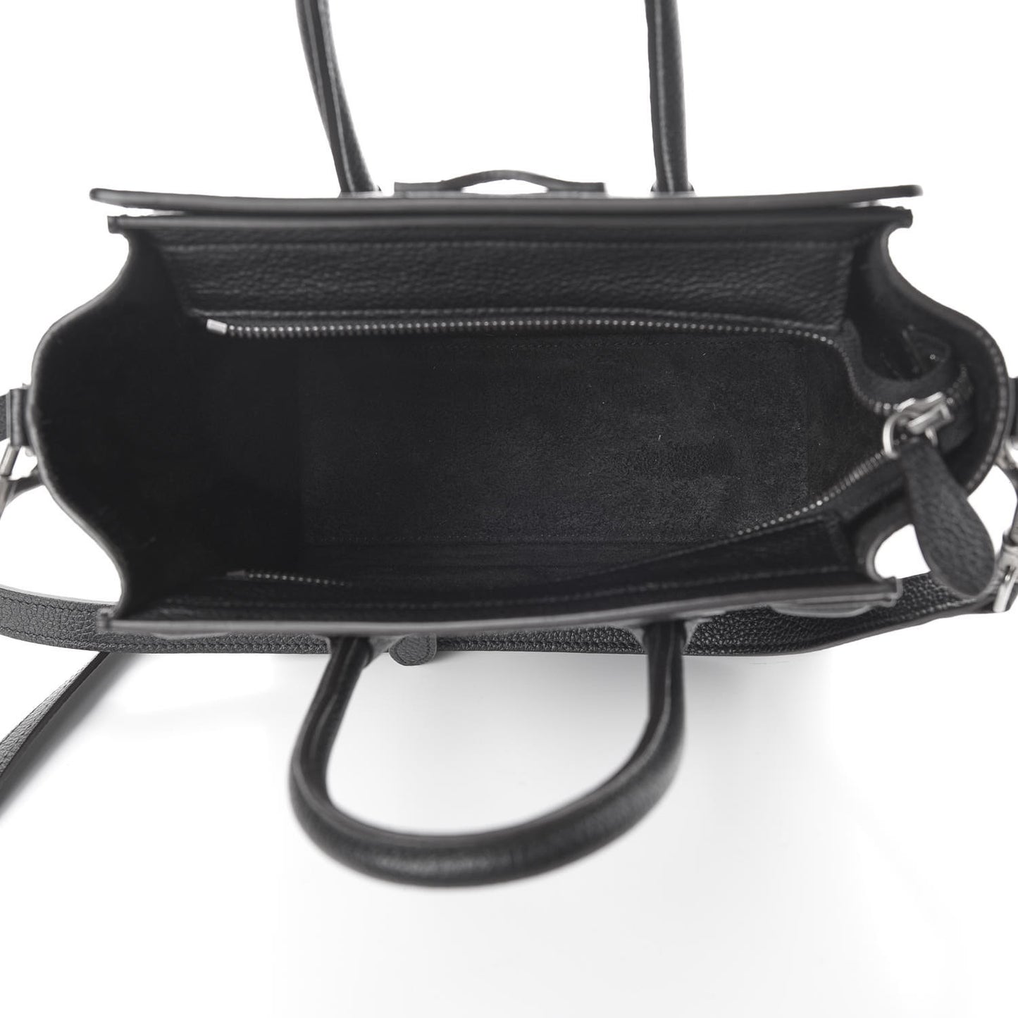 Drummed Calfskin Nano Luggage Black