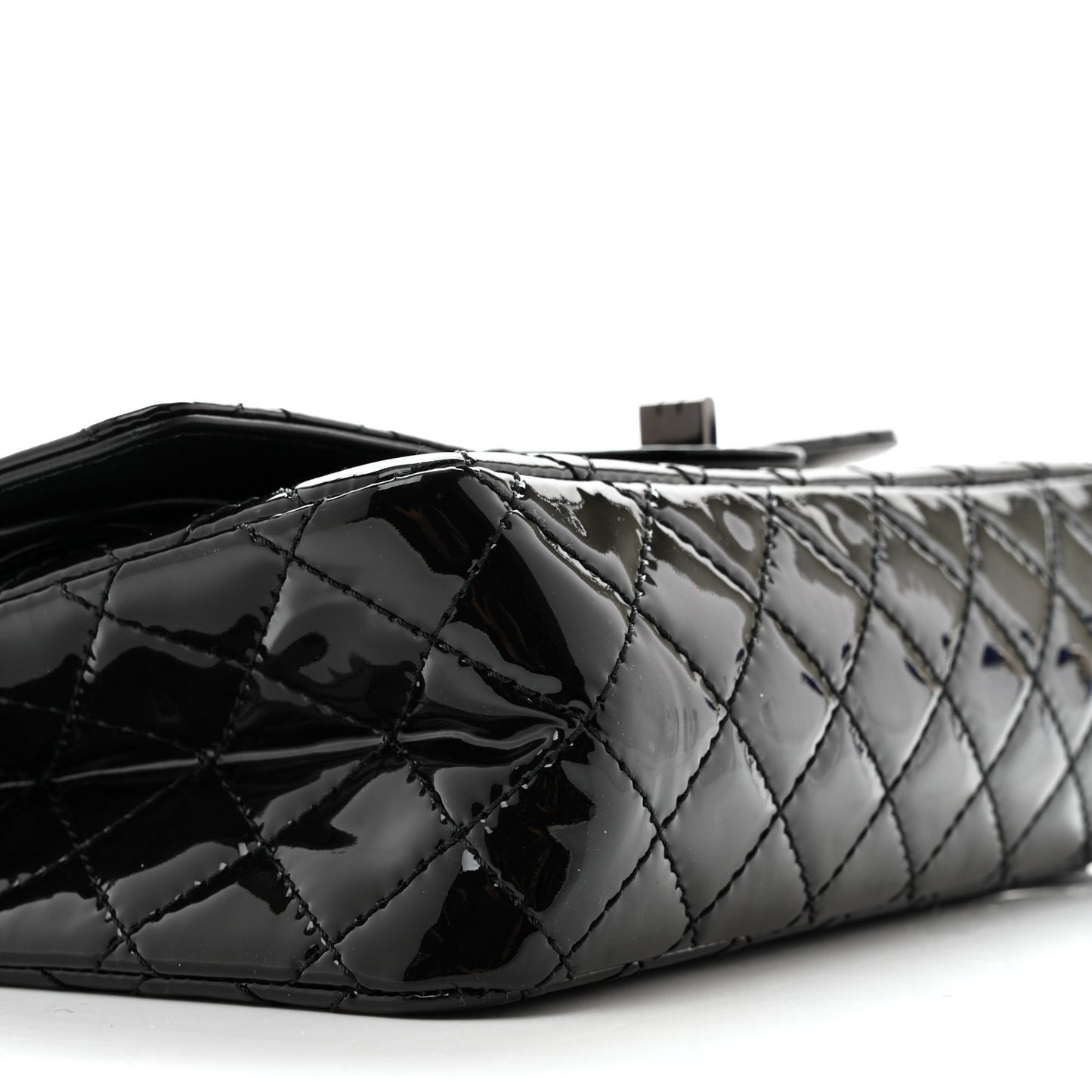 Patent Calfskin Quilted 2.55 Reissue 225 Flap So Black