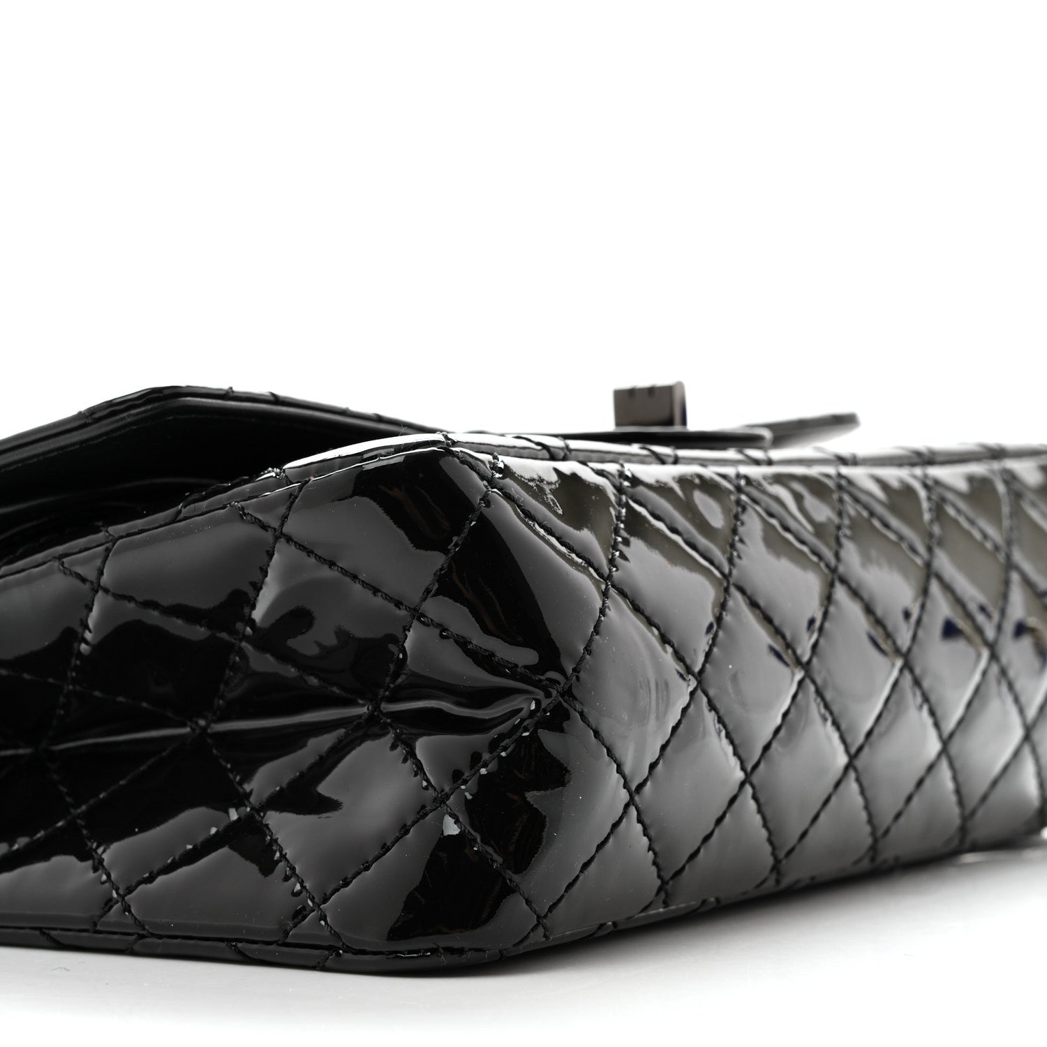 Chanel Patent Calfskin Quilted 2.55 Reissue 225 Flap So Black 8 of 10