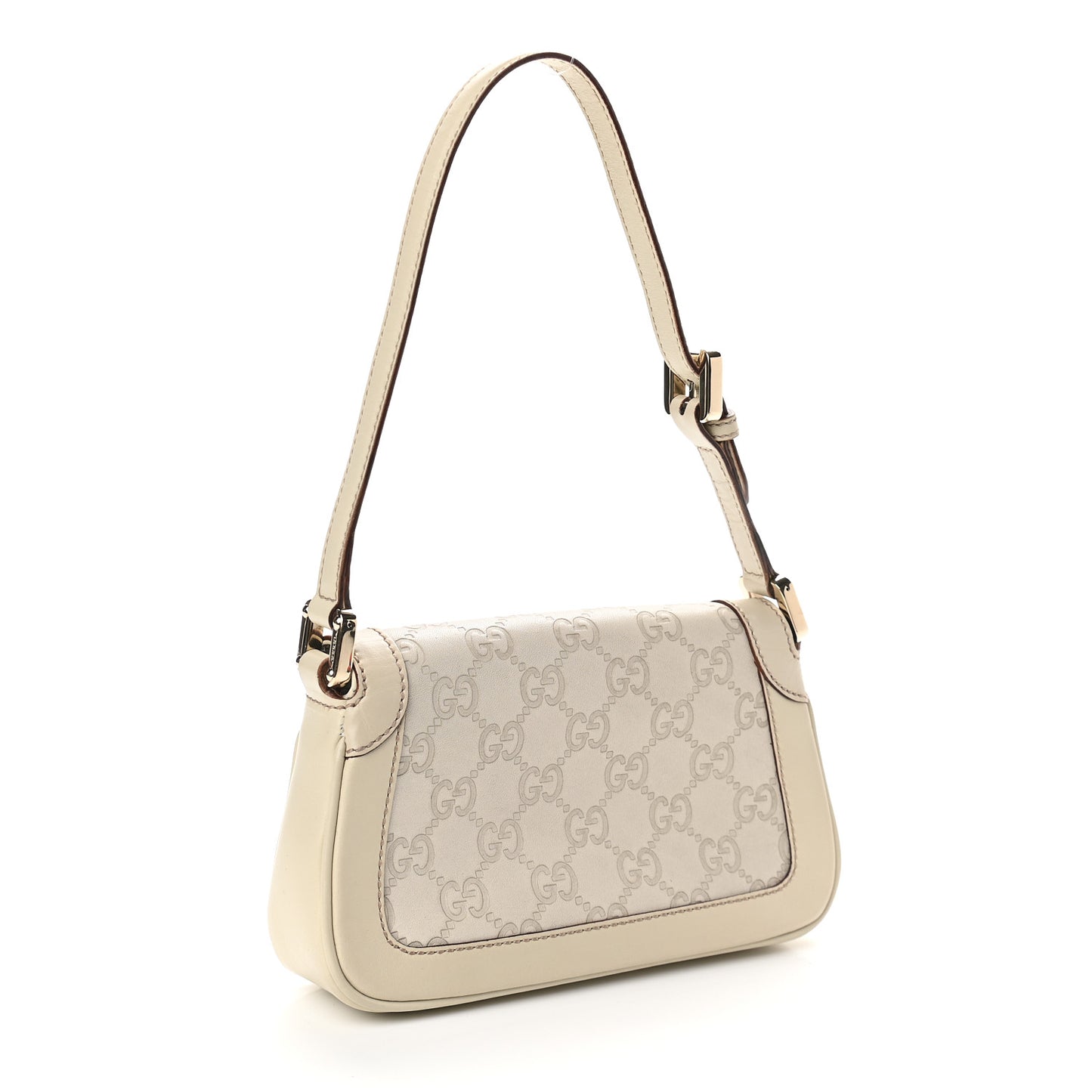 Guccissima Small Shoulder Bag Off White