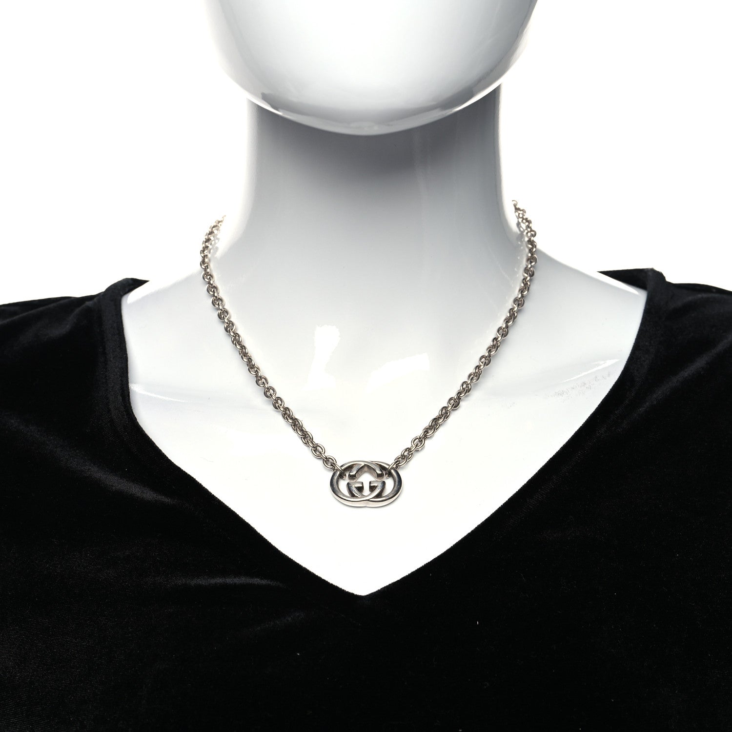 Gucci Sterling Silver Britt Necklace 2 of 5