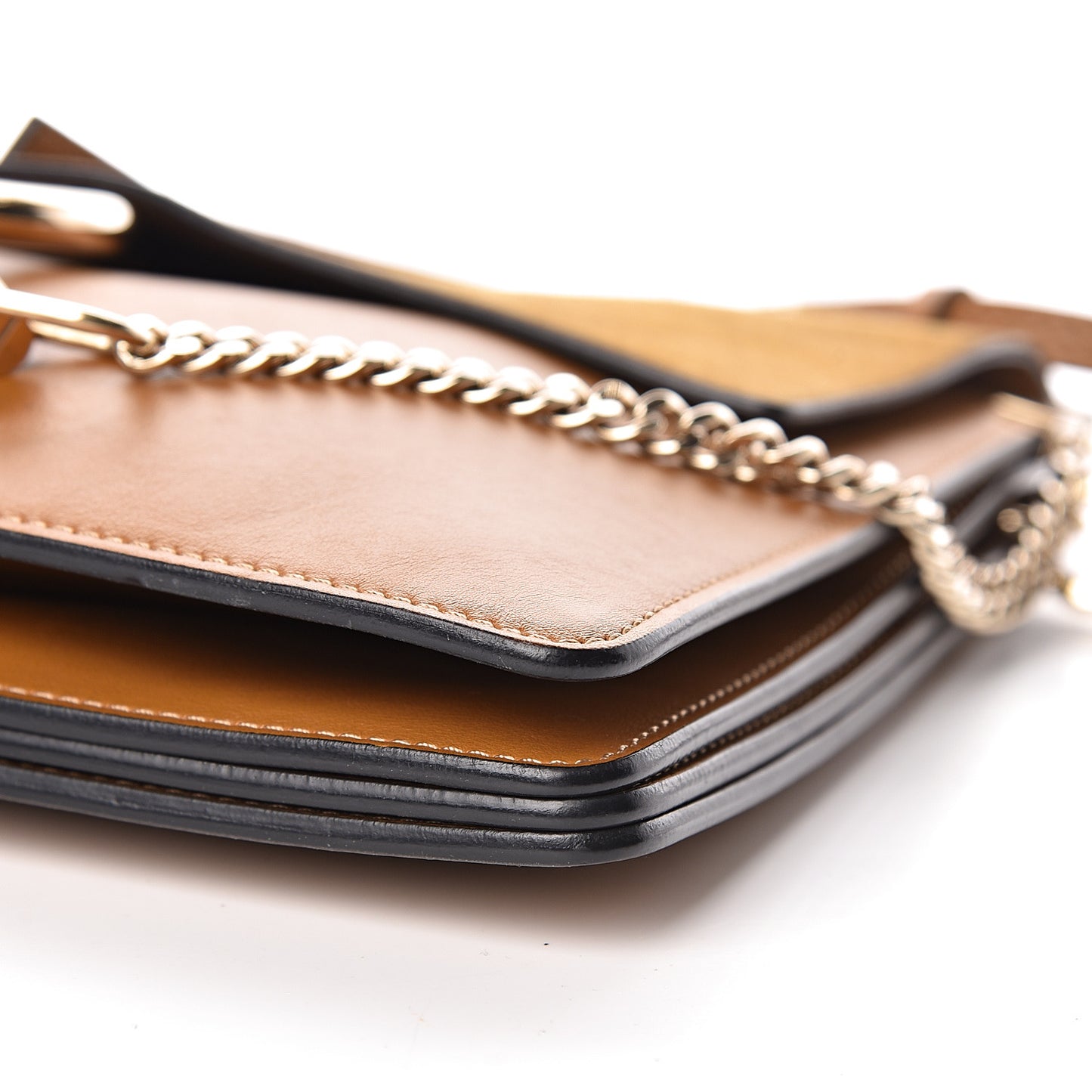 Suede Calfskin Medium Faye Shoulder Bag Mustard Brown