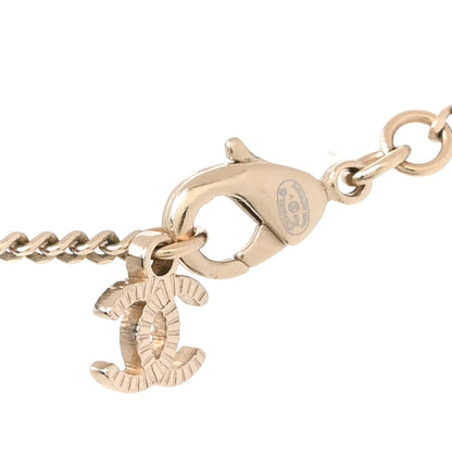 Chanel Crystal CC Pendant Necklace Gold 4 of 5