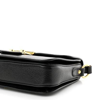 Miu Miu Goatskin Madras Small Crossbody Bag Black 8 of 11