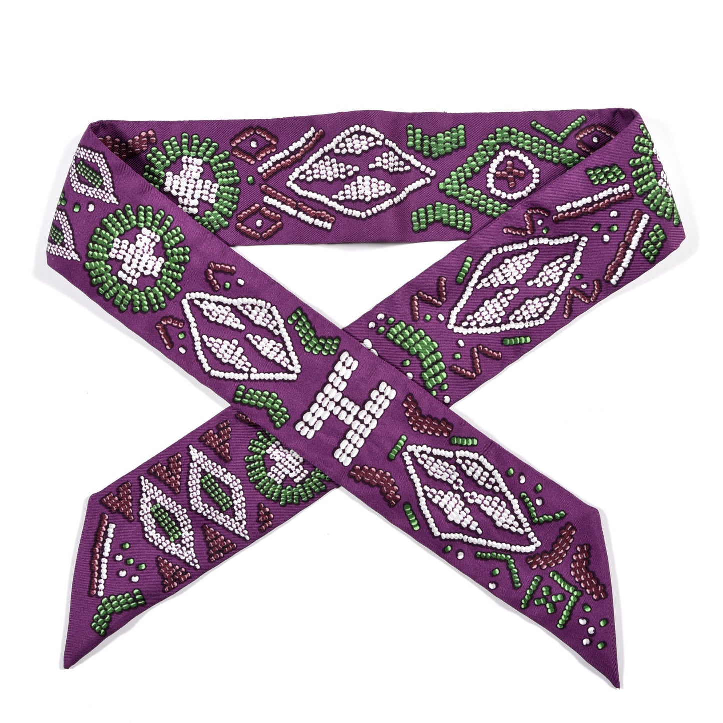 Silk Kelly En Perles Twilly Violet Vert Lie De Vin