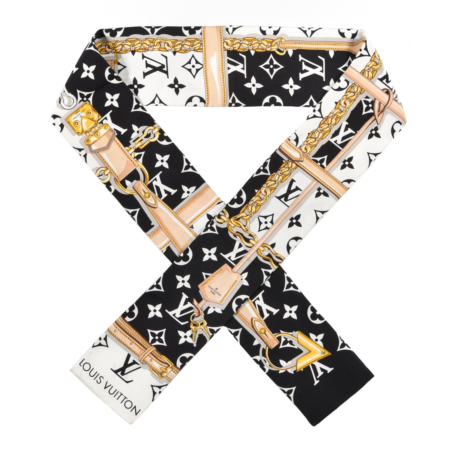 Louis Vuitton Silk Monogram Confidential Bandeau Black 1 of 4