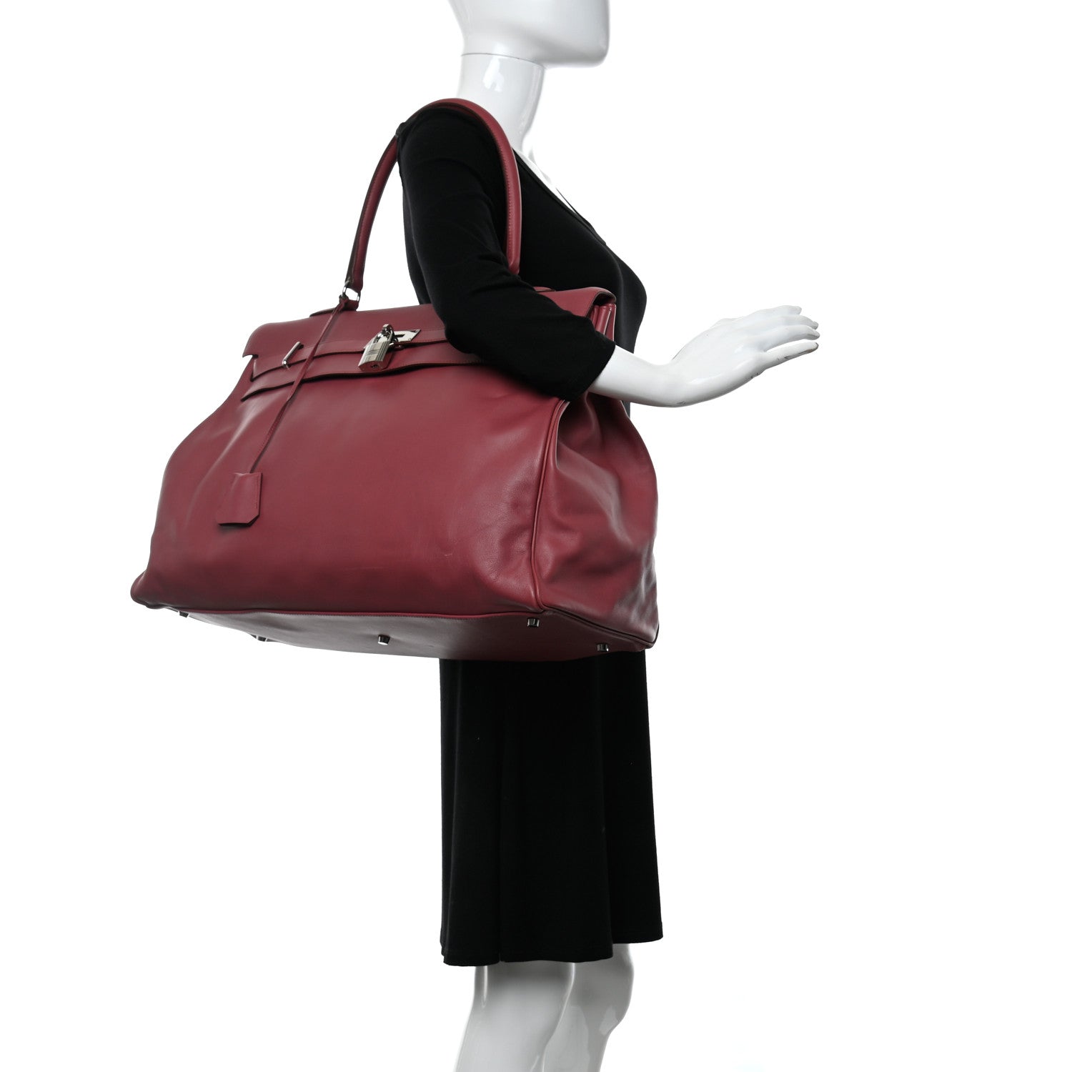 Hermes Veau Sikkim Kelly Relax 50 Boise De Rose 2 of 11