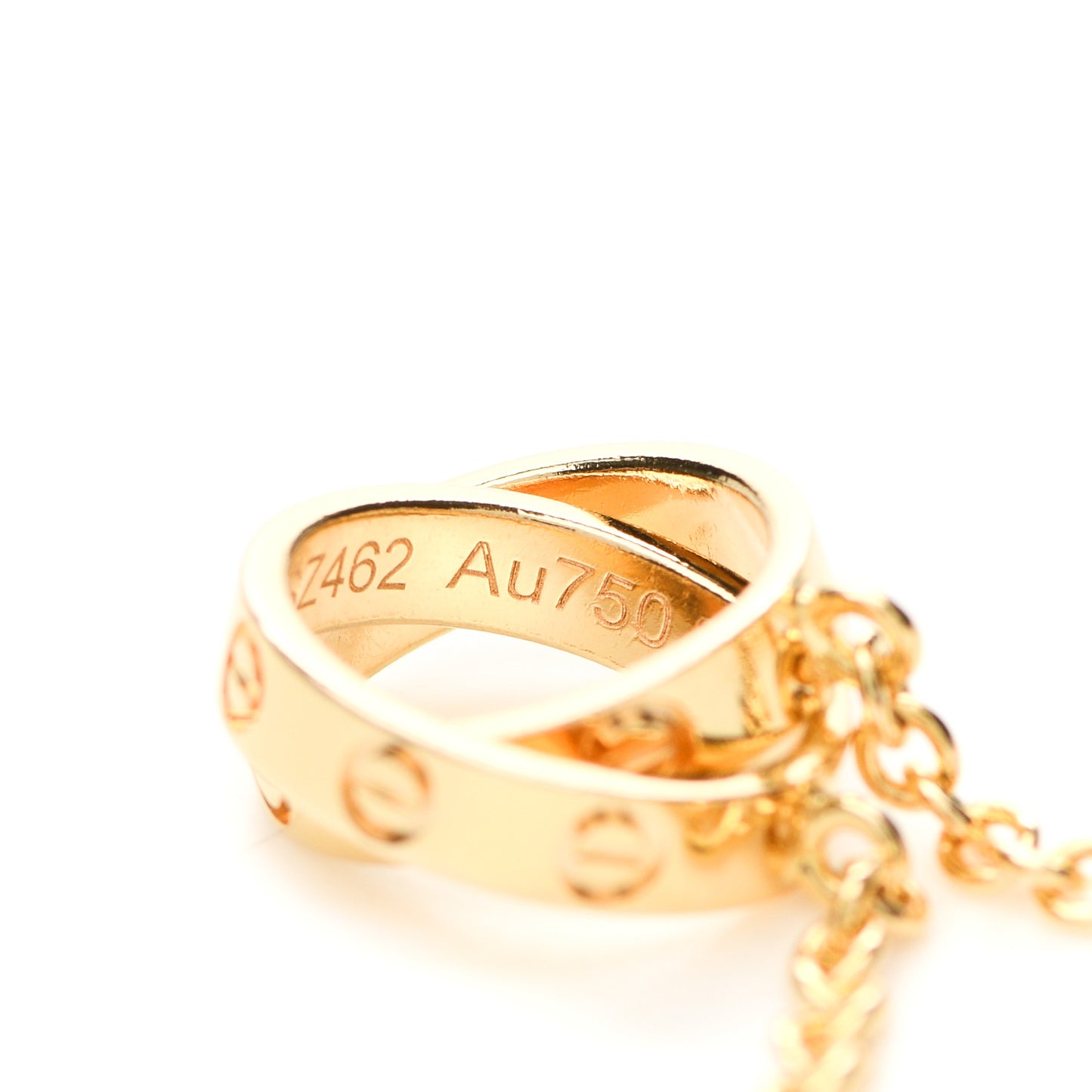 18K Yellow Gold Interlocking LOVE Necklace