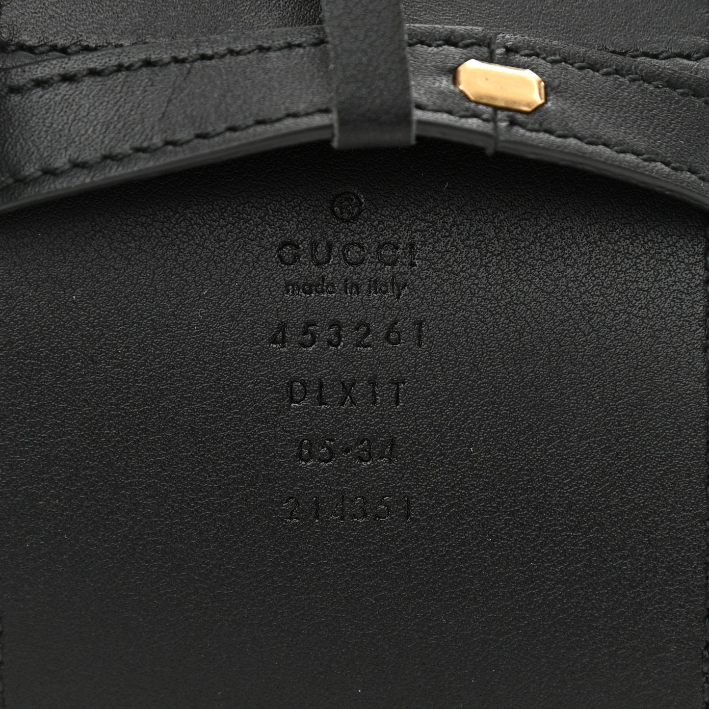 Moon Calfskin Pearl Double G 70mm Belt 85 34 Black Cream