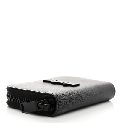Saint Laurent Grain De Poudre Monogram Zip Coin Purse Black 4 of 7