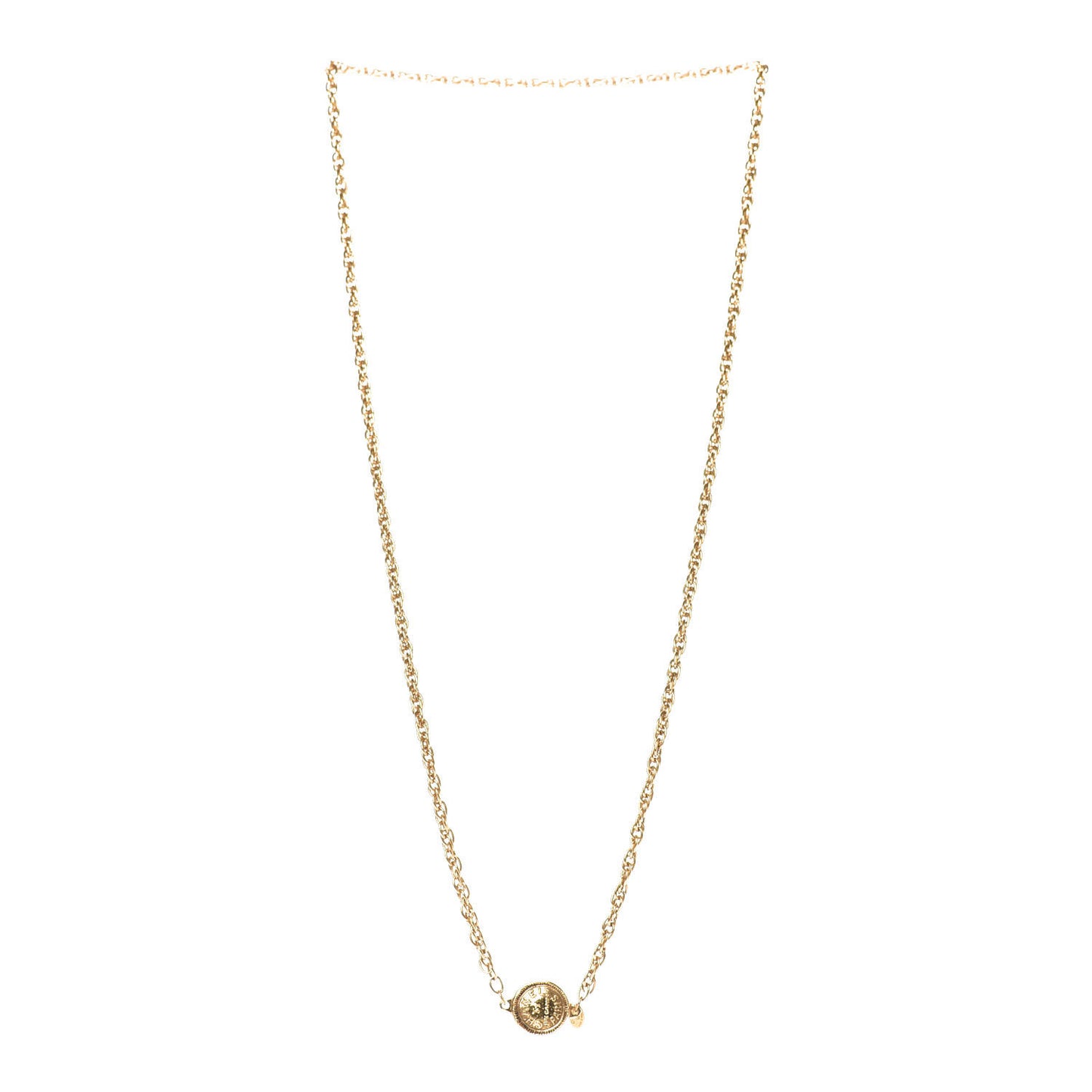 31 Rue Cambon Paris Medallion Chain Necklace Gold
