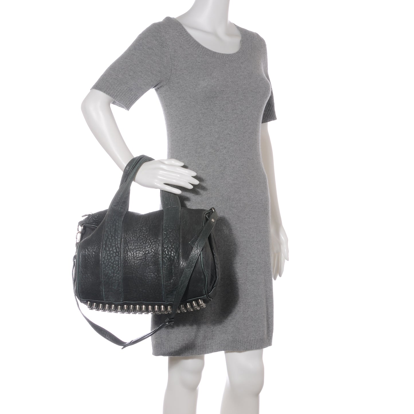 Leather Rocco Duffel Grey