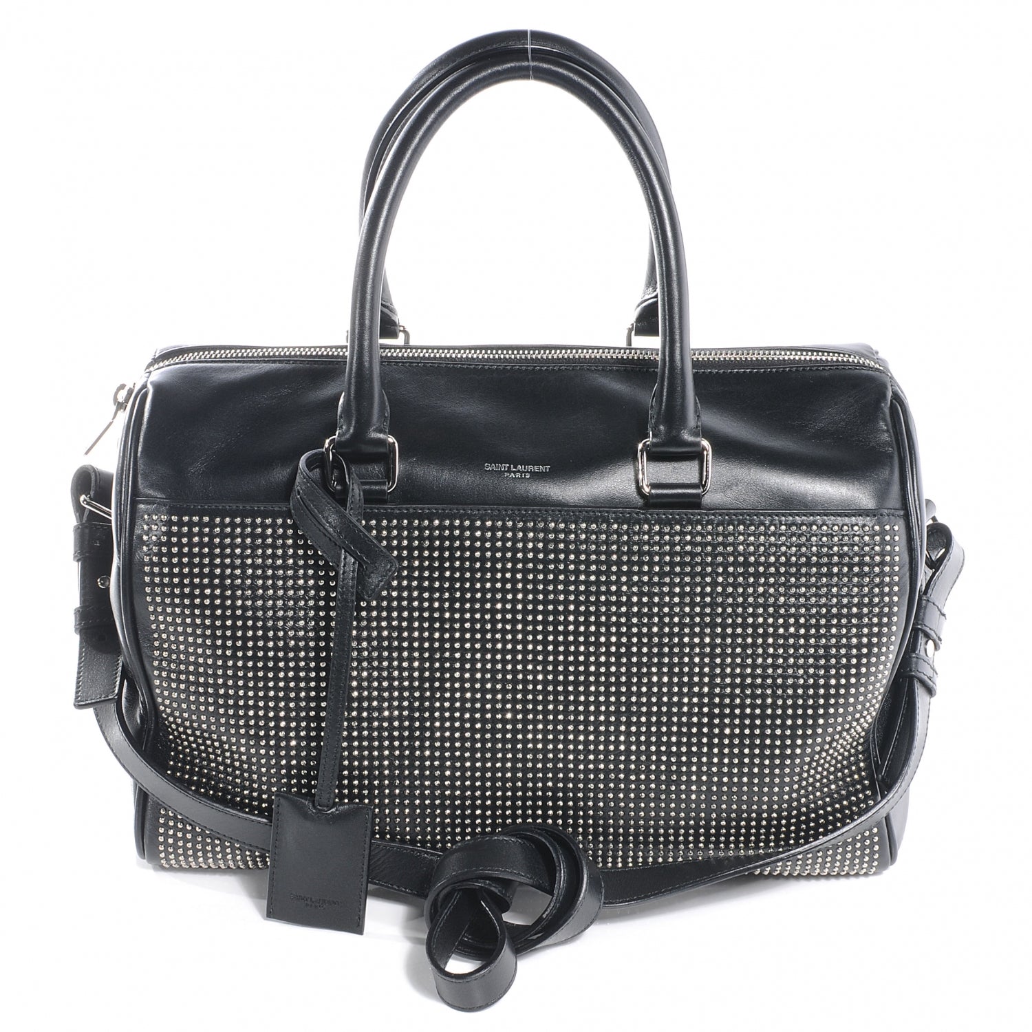 Saint Laurent Leather Studded Duffle 6 Black 1 of 9