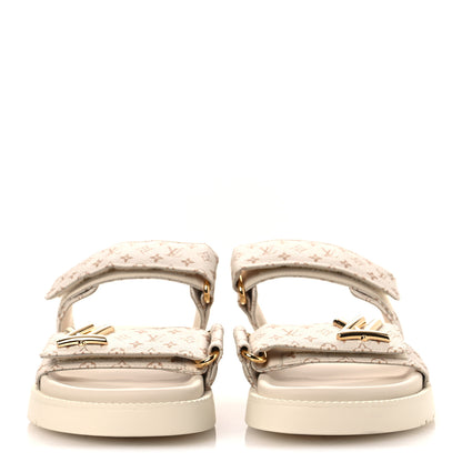 Louis Vuitton Monogram LV Sunset Comfort Flat Sandals 40 Dune Beige 3 of 11