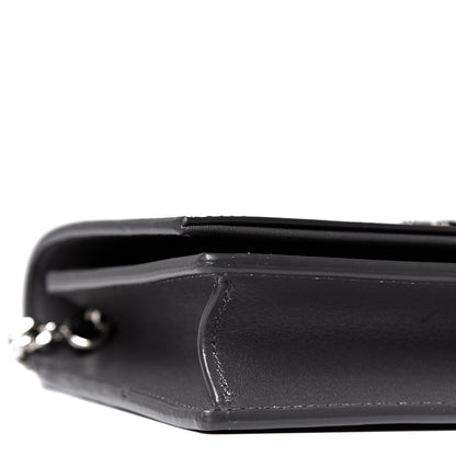 Saint Laurent Smooth Calfskin Classic Monogram Kate Tassel Chain Wallet Asphalt 8 of 11