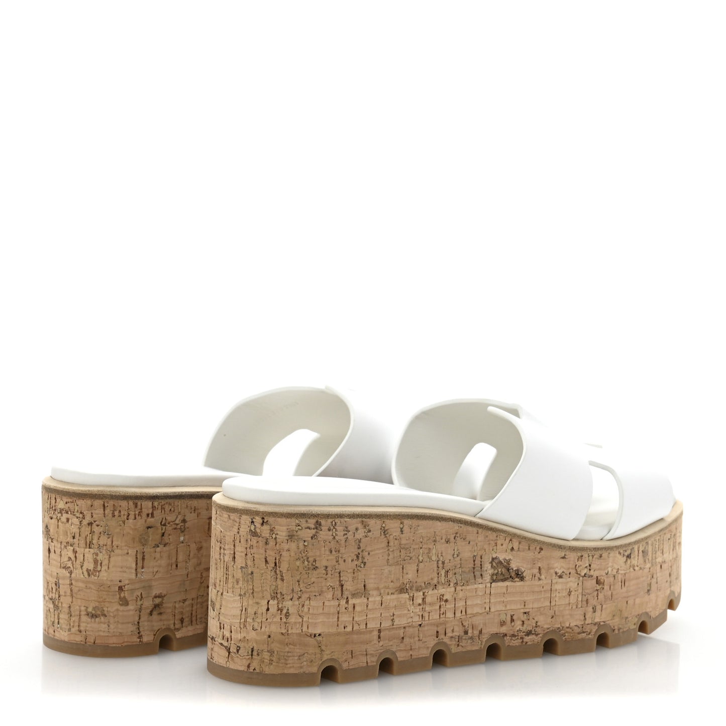 Calfskin Cork Eze 30 Sandals 37 White
