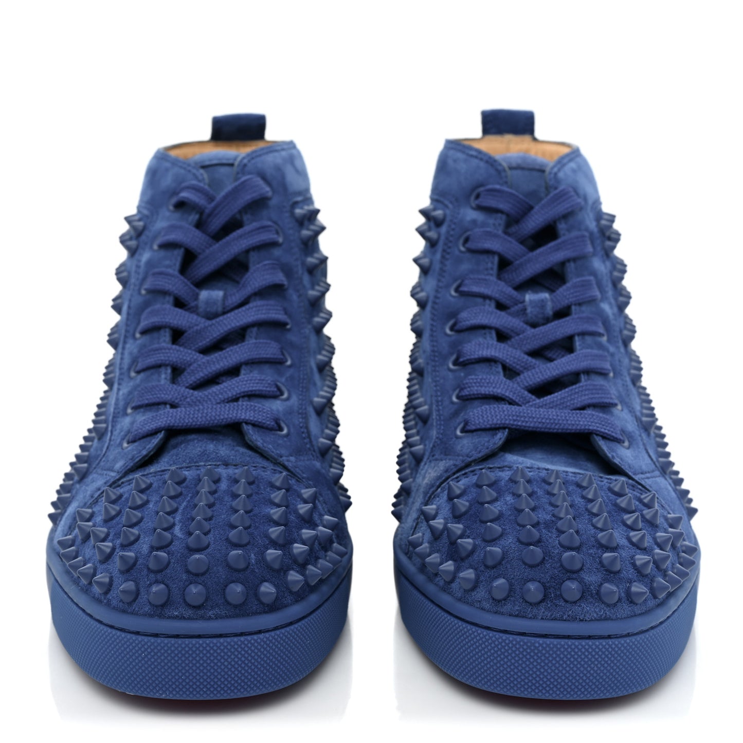 Suede Mens Louis Spikes Flat Sneakers 39 Azzurro