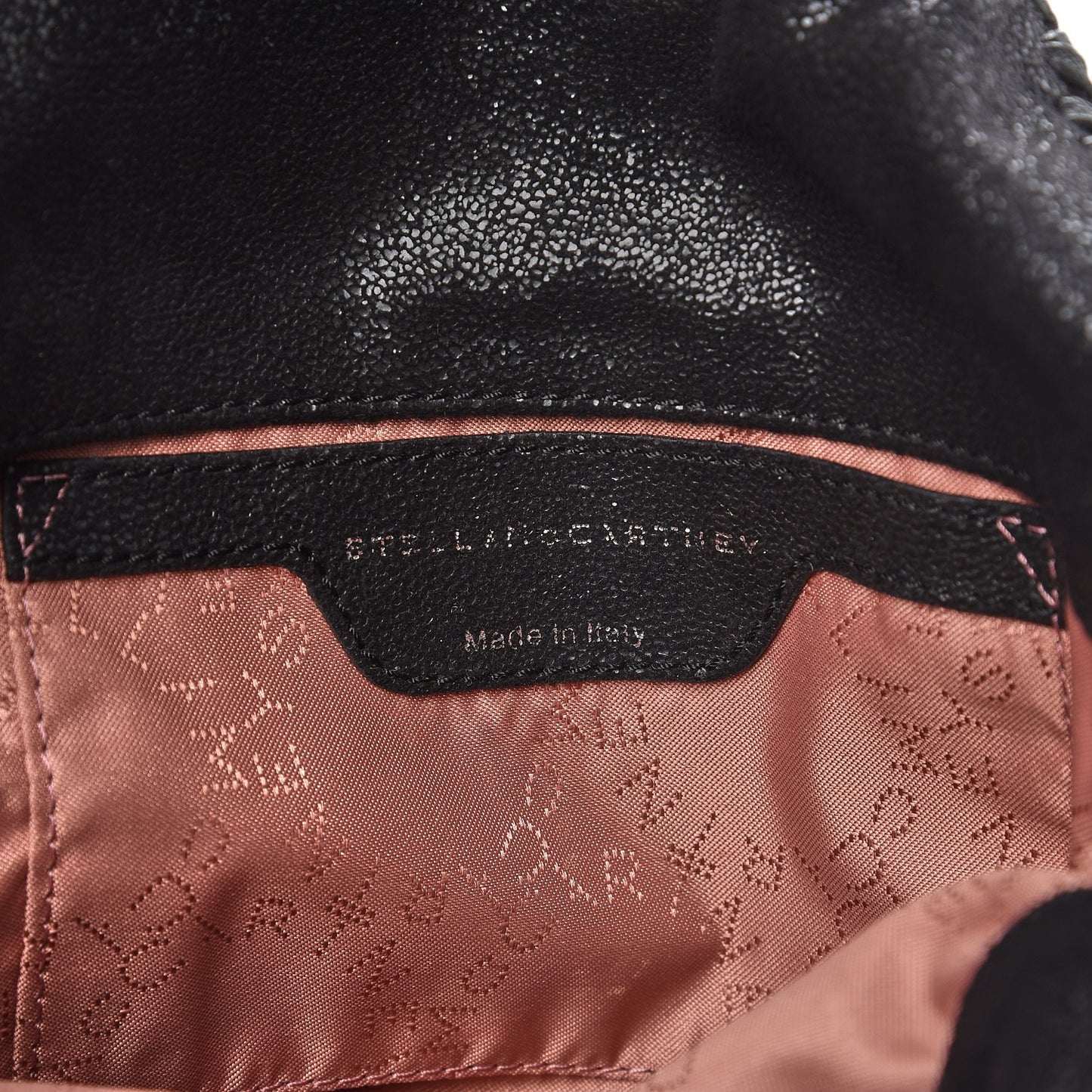 Shaggy Deer Mini Falabella Stone Embellished Crossbody Tote Black