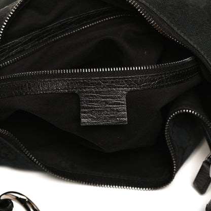 Gucci Monogram Medium Horsebit Chain Hobo Black 6 of 13