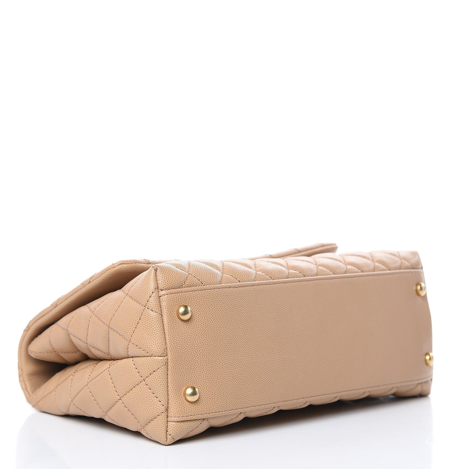 Chanel Caviar Quilted Small Coco Handle Flap Beige 4 of 11