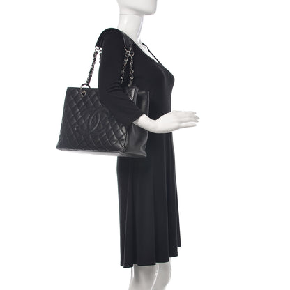 Chanel Caviar Quilted Grand Shopping Tote GST Black 2 of 15